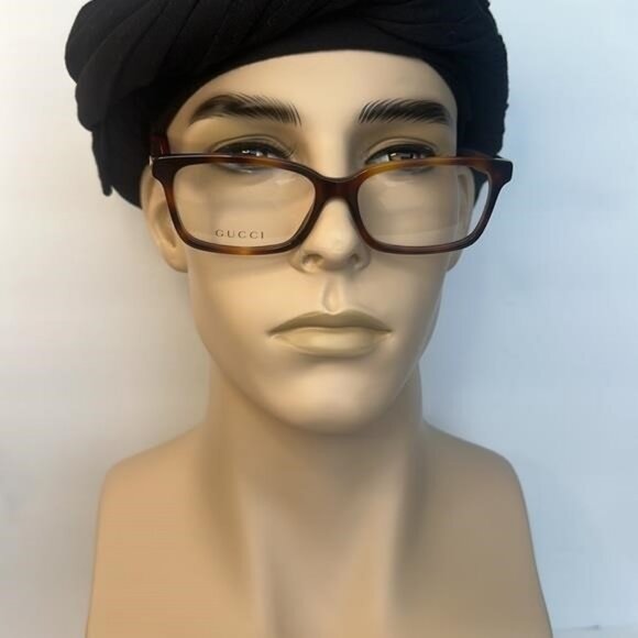 Authentic- New - Gucci GG 0168O 008 Havana EyeglassBlue Red Temple Ti… - Picture 10 of 14